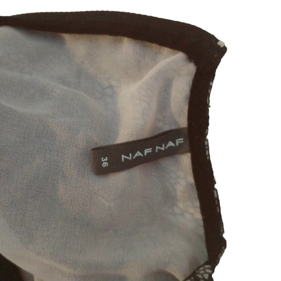 Naf Naf  Pantsuit/Playsuit/Jumpsuit Lace Black Tan 8 - Picture 9 of 11